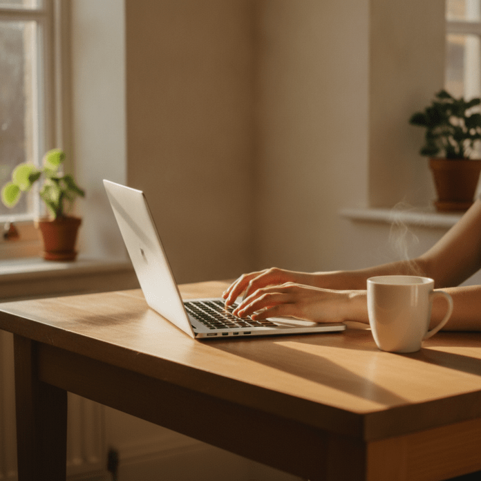 best-laptops-for-everyday-use-uk-featured Best laptops for everyday use in the UK 2026 — slim laptop open on a home kitchen table in natural light