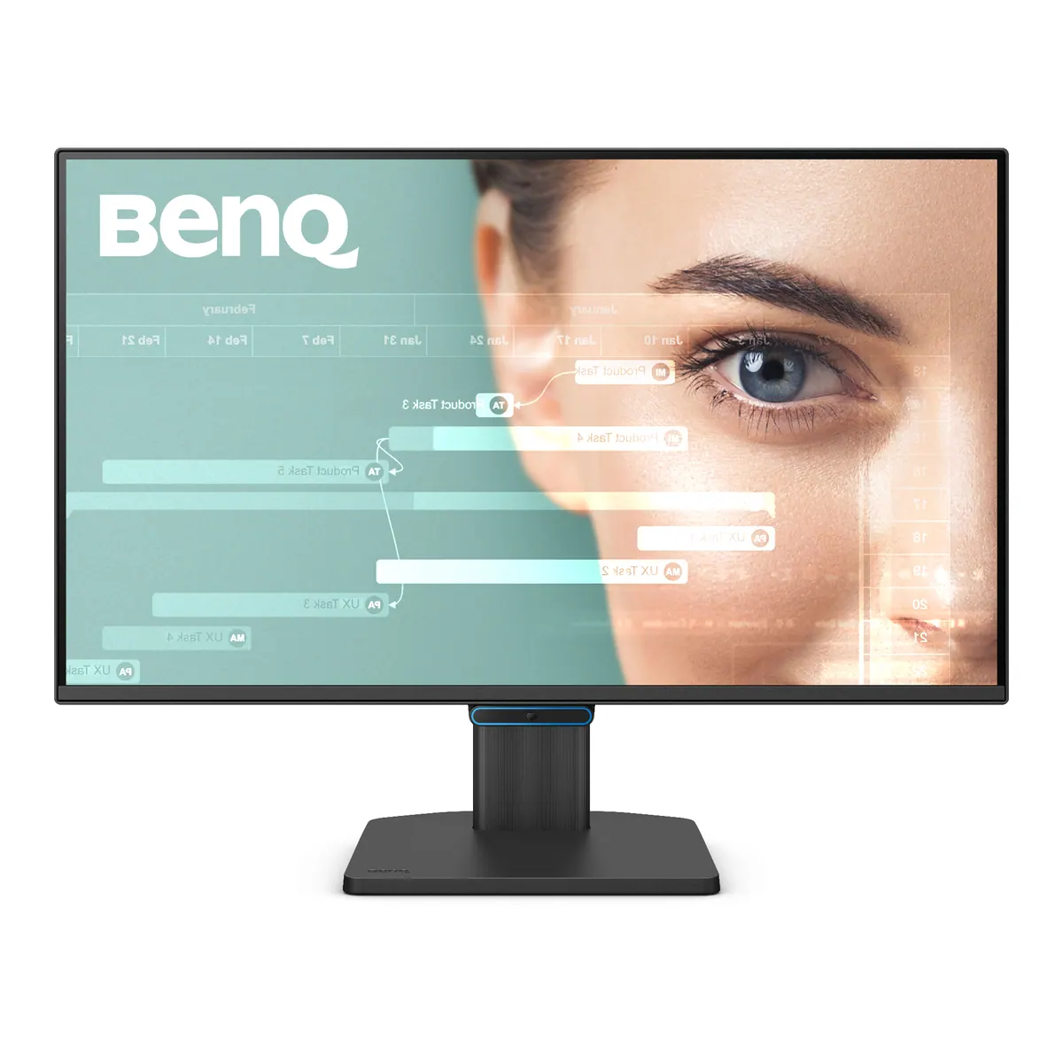 BenQ GW2490 monitor real product photo, front view on stand