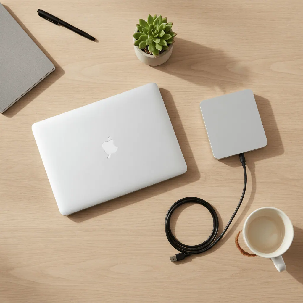 Infographic comparing six MacBook docking stations by price, ports and display support for UK buyers